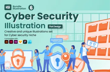 La cyber-sécurité Pack d'Illustrations