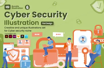 La cyber-sécurité Pack d'Illustrations