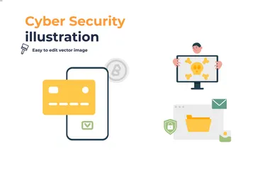 La cyber-sécurité Pack d'Illustrations