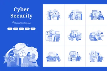 Internet-Sicherheit Illustrationspack
