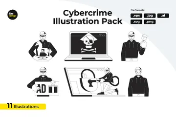 Cybercrimes Illustration Pack