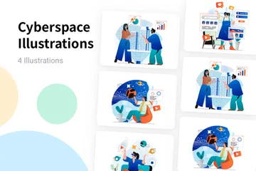 Cyberespace Illustration Pack