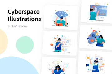 Cyberespace Illustration Pack