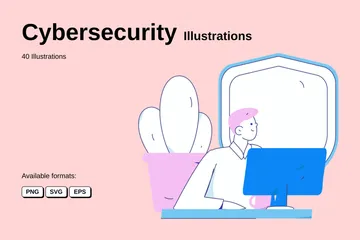 Internet-Sicherheit Illustration Pack