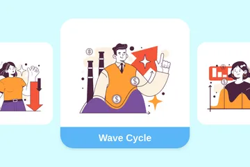 Cycle de vague Pack d'Illustrations
