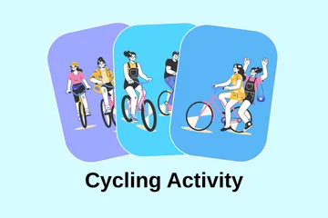 Cycling Activity Illustration Pack