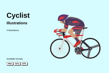 Cyclist Illustration Pack