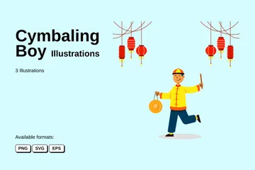 Cymbaling Boy Illustration Pack