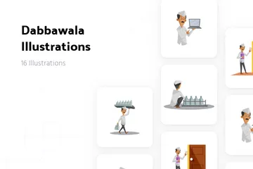 Dabbawala Illustration Pack