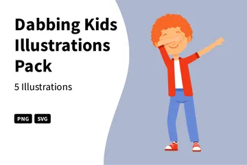 Dabbing Kids Illustration Pack