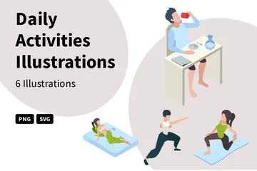 Daily Activities Illustration Pack