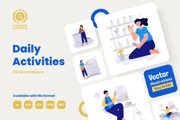 Daily Activities Illustration Pack