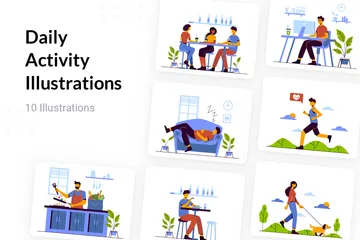 Daily Activity Illustration Pack