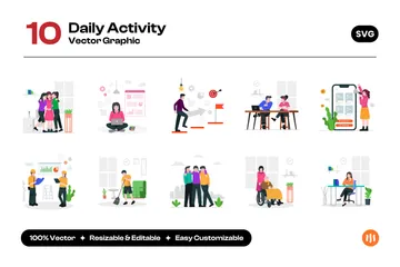 Daily Activity Illustration Pack