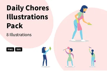 Daily Chores Illustration Pack