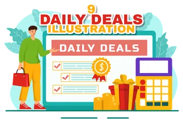Daily Deals Of The Day Illustration Pack