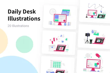 Daily Desk Illustration Pack