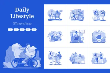 Daily Lifestyle Illustration Pack