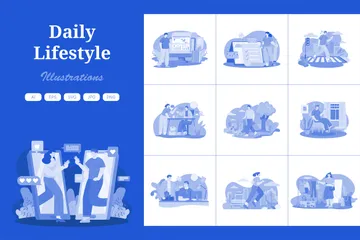 Daily Lifestyle Illustration Pack