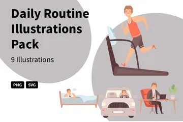 Daily Routine Illustration Pack