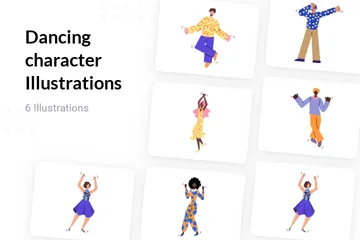 Dancing Character Illustration Pack