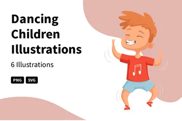Dancing Children Illustration Pack