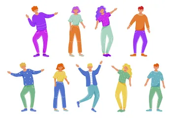 Dancing People Illustration Pack