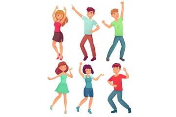 Dancing People Illustration Pack