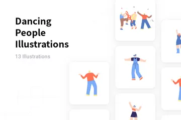 Dancing People Illustration Pack