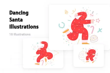 Dancing Santa Illustration Pack