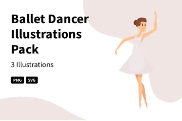 Danseuse de ballet Pack d'Illustrations