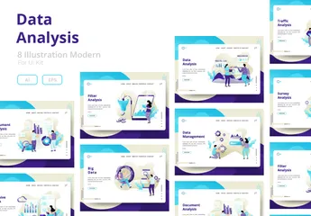 Data Analysis Illustration Pack