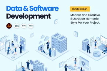 Data And Software Development Illustration Pack