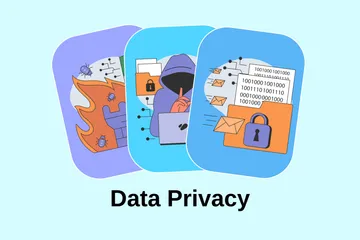 データのプライバシー イラストパック