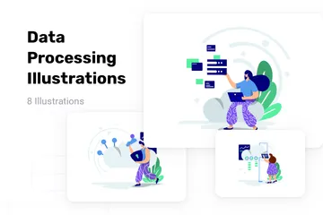 Data Processing Illustration Pack