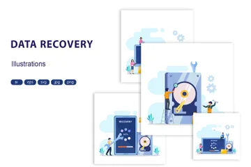 Data Recovery Illustration Pack
