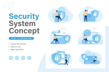 Data Security System Illustration Pack