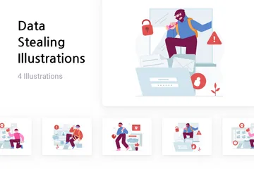 Data Stealing Illustration Pack