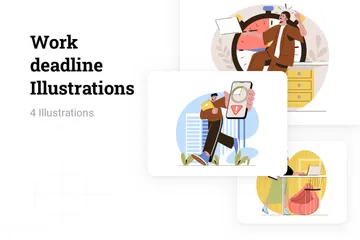 Date limite de travail Pack d'Illustrations