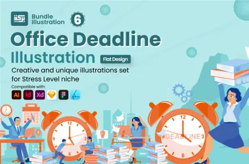 Date limite du bureau Pack d'Illustrations