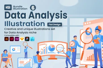 Datenanalyse Illustration Pack