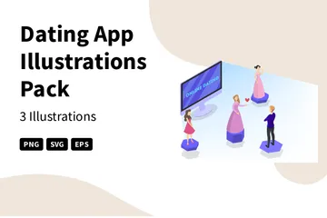 Dating App Illustration Pack