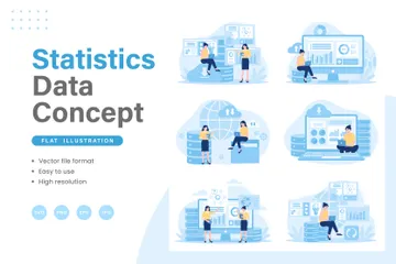 Datos estadísticos Paquete de Ilustraciones