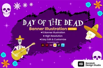 Day Of The Dead Illustration Pack