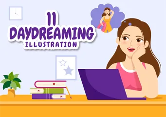 Daydreaming Illustration Pack