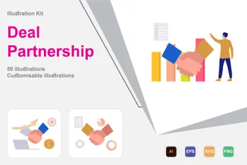 Deal-Partnerschaft Illustrationspack
