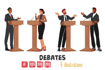 Debates Illustration Pack