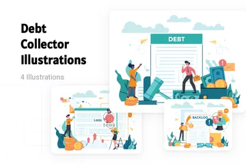 Debt Collector Illustration Pack