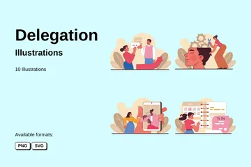 Delegation Illustration Pack