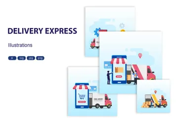 Delivery Express Illustration Pack